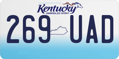 KY license plate 269UAD