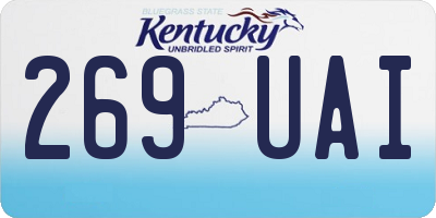 KY license plate 269UAI