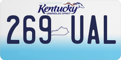 KY license plate 269UAL