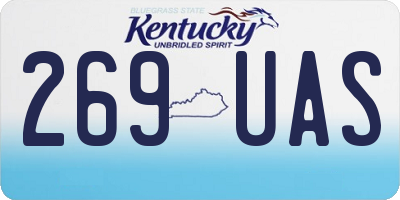 KY license plate 269UAS