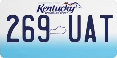 KY license plate 269UAT