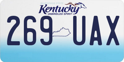 KY license plate 269UAX