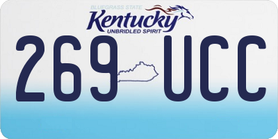 KY license plate 269UCC