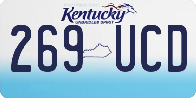 KY license plate 269UCD
