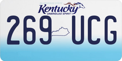 KY license plate 269UCG