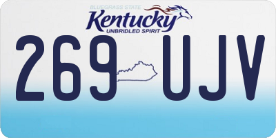 KY license plate 269UJV