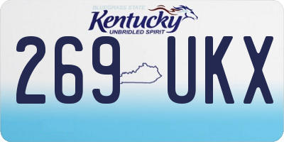KY license plate 269UKX