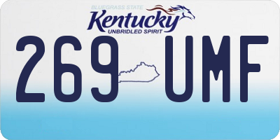 KY license plate 269UMF