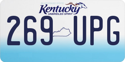 KY license plate 269UPG