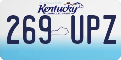 KY license plate 269UPZ