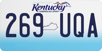 KY license plate 269UQA