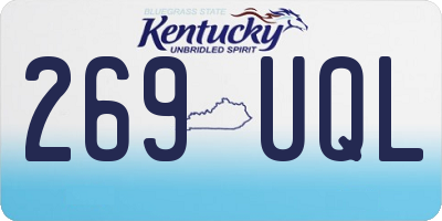 KY license plate 269UQL