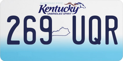 KY license plate 269UQR