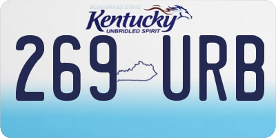 KY license plate 269URB