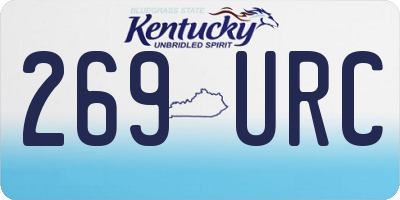 KY license plate 269URC