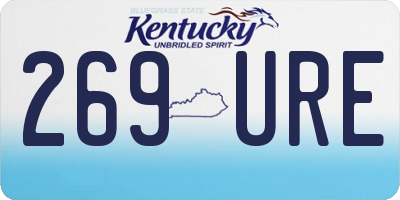 KY license plate 269URE