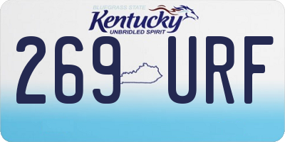 KY license plate 269URF