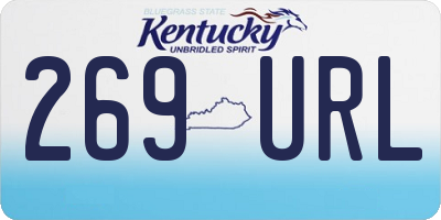 KY license plate 269URL