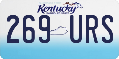 KY license plate 269URS