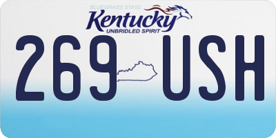 KY license plate 269USH