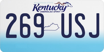 KY license plate 269USJ
