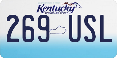 KY license plate 269USL