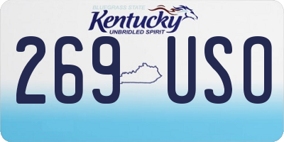 KY license plate 269USO