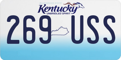 KY license plate 269USS