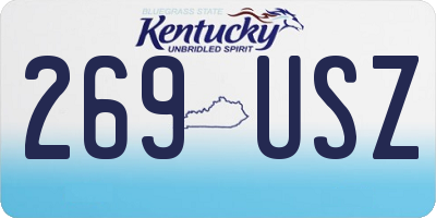 KY license plate 269USZ