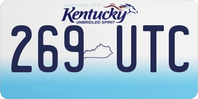 KY license plate 269UTC