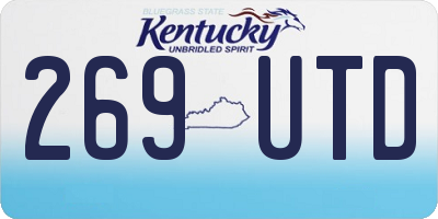 KY license plate 269UTD