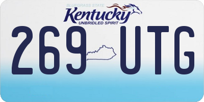 KY license plate 269UTG