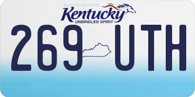 KY license plate 269UTH