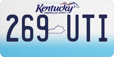 KY license plate 269UTI