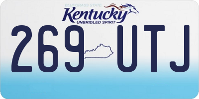 KY license plate 269UTJ