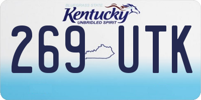 KY license plate 269UTK