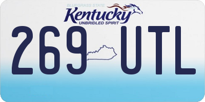 KY license plate 269UTL