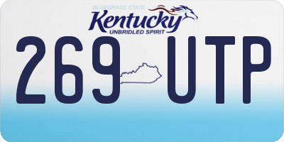 KY license plate 269UTP