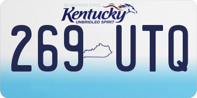 KY license plate 269UTQ