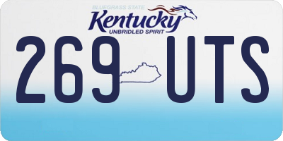 KY license plate 269UTS
