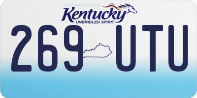 KY license plate 269UTU