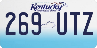 KY license plate 269UTZ