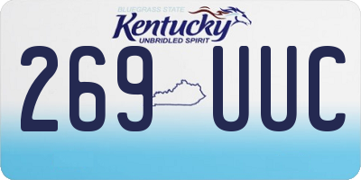 KY license plate 269UUC