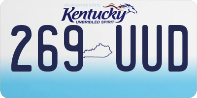 KY license plate 269UUD