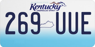 KY license plate 269UUE