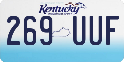 KY license plate 269UUF
