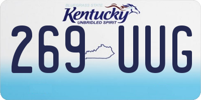 KY license plate 269UUG