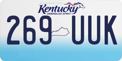 KY license plate 269UUK