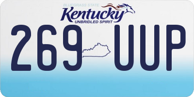 KY license plate 269UUP