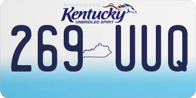 KY license plate 269UUQ